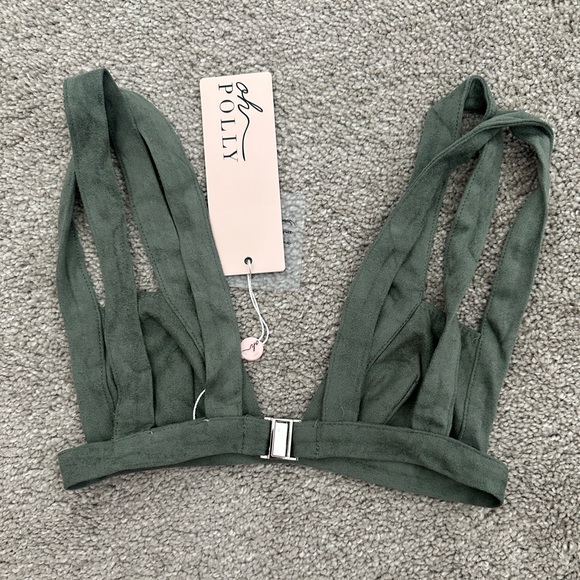 Oh Polly NEW suede mini skirt with matching bralette - Picture 5 of 7